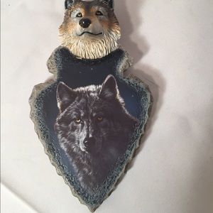 Mystic watcher wolf plaque- bradford